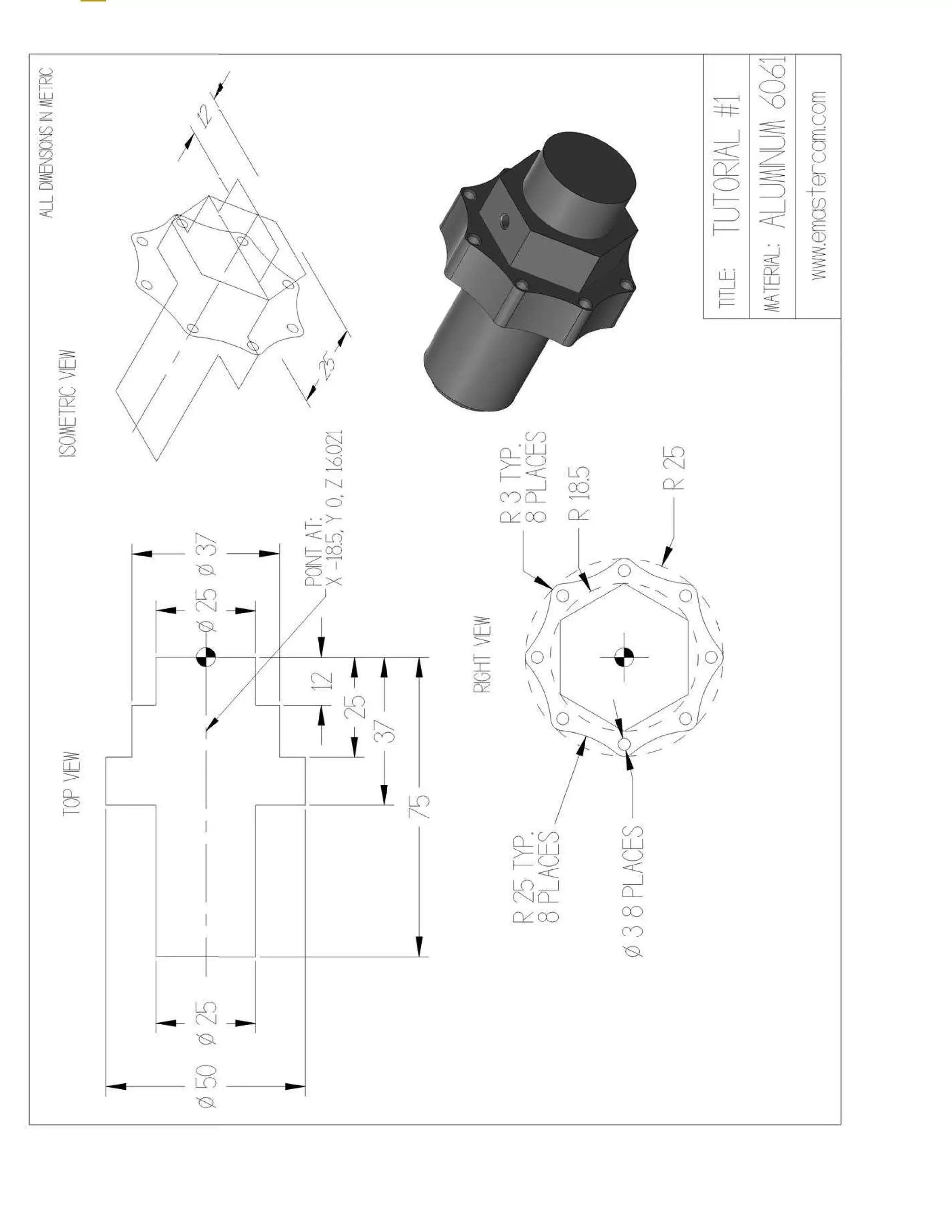 Mastercam Mill Turn Drawing 01 PDF Free Download