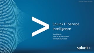 Splunk IT Service Intelligence | PDF