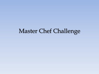 Master Chef Challenge 