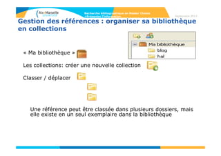 83
Présenter l’information
• Référence d’un article consulté en ligne
Bahr, S. S.; Ramana M. M. V. Novel Domino Reactions
for Diterpene Synthesis. J. Org. Chem. [en ligne]
2004, 69, 8935–8937. Disponible sur :
<http://pubs.acs.org/doi/pdf/10.1021/jo049616n>
(consulté le 24/05/2012).
Adresse URL
Recherche bibliographique en Master Chimie
>Présenter l’information Septembre 2014
 