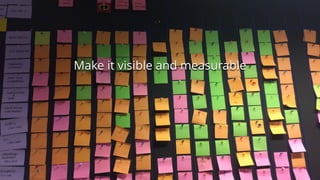 Make it visible and measurable
 