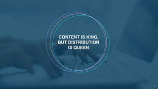 CONTENT IS KING,
BUT DISTRIBUTION
IS QUEEN
18
 