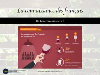 La connaissance des français
MasterClass #eWine #BriauReception 19
De bon connaisseurs ?
 