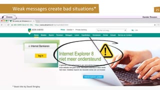 Weak messages create bad situations*
* Book title by David Shrigley
25
Xander Roozen
 