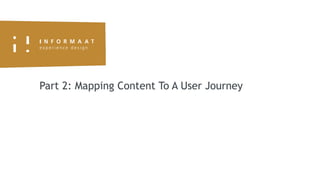 Part 2: Mapping Content To A User Journey
 