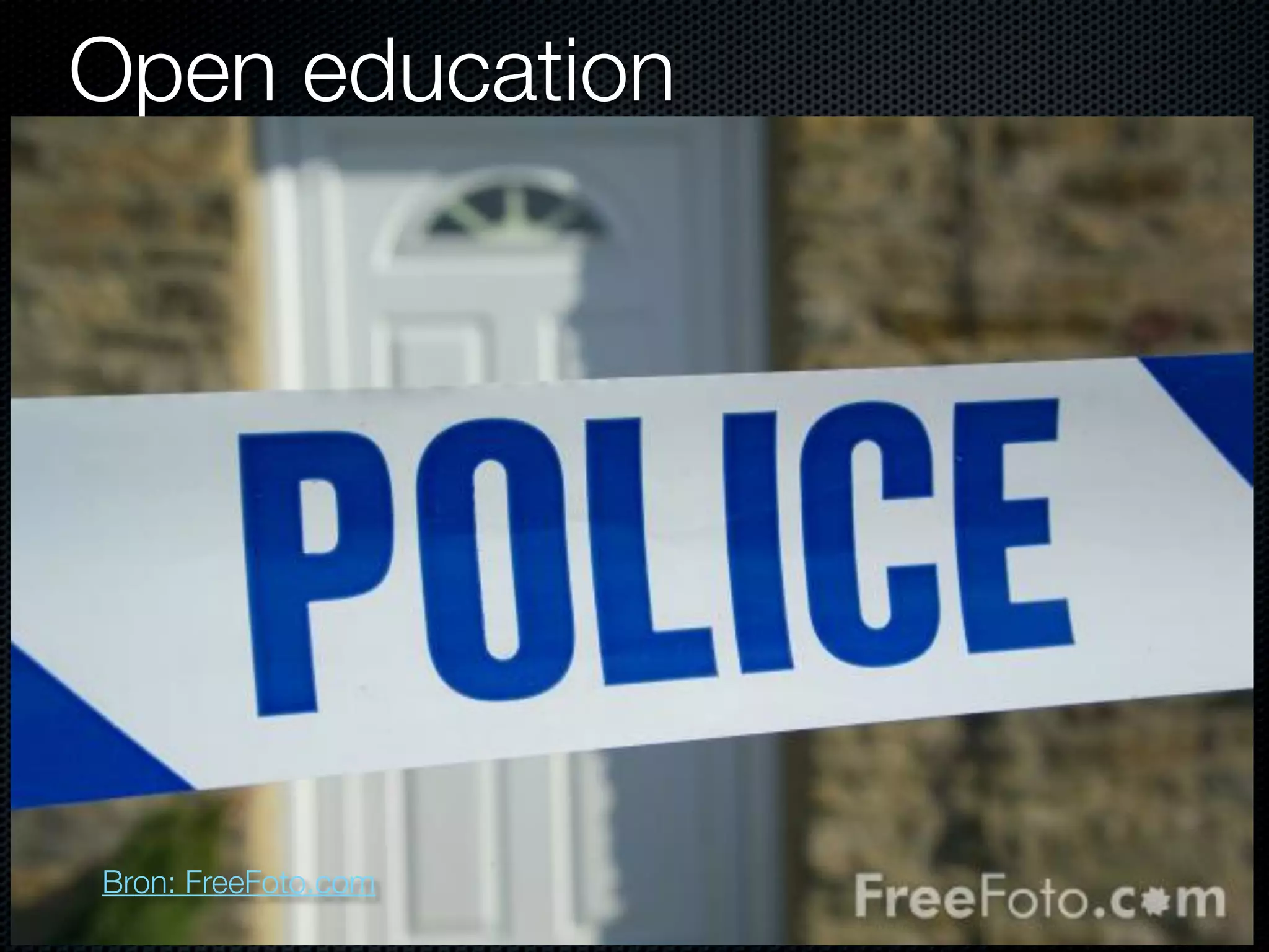 Open education
Bron: FreeFoto.com
 