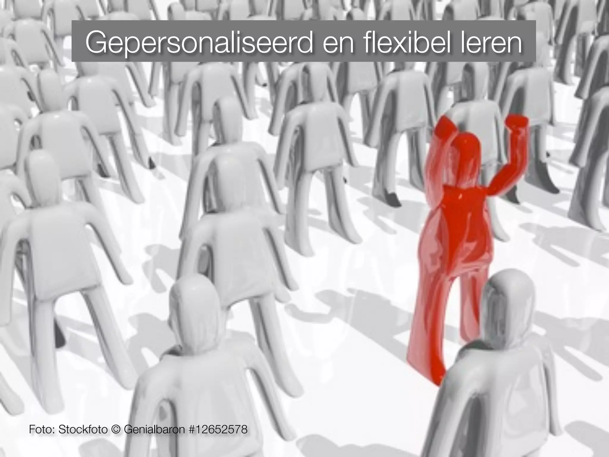 Foto: Stockfoto © Genialbaron #12652578
Gepersonaliseerd en ﬂexibel leren
 