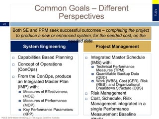 PGCS 2019 Master Class Integrating SE with PPM | PPTX