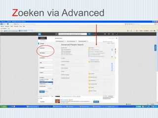 Zoeken via Advanced
 