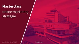 donderdag 17 mei 2018
Masterclass
online marketing
strategie
 
