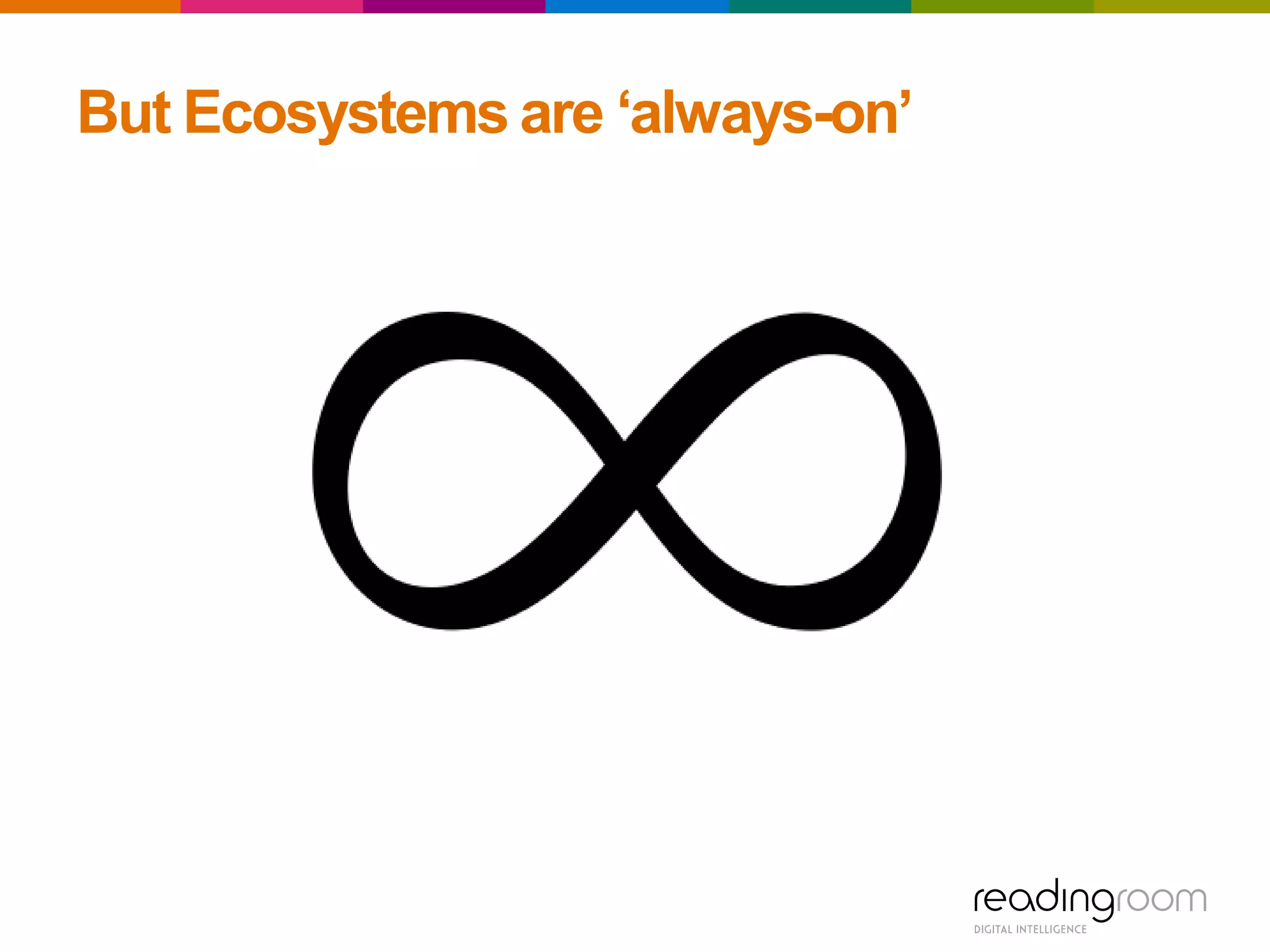 But Ecosystems are ‘always-on’
 