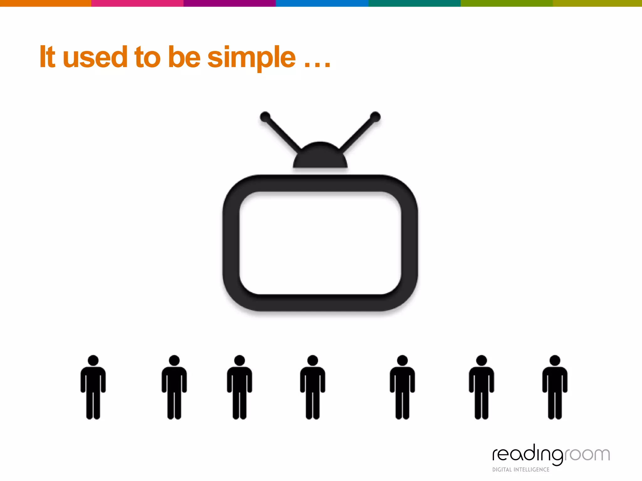 It used to be simple …
 