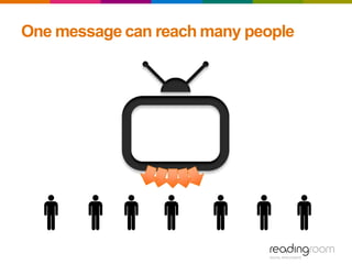 One message can reach many people
 