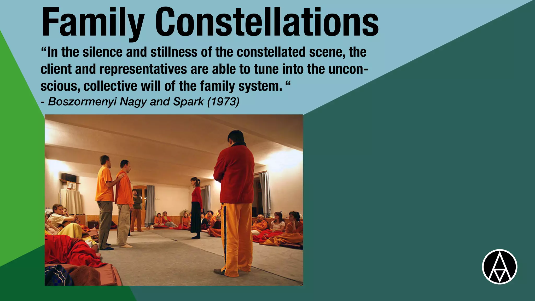 Family Constellations


“In the silence and stillness of the constellated scene, the


client and representatives are able to tune into the uncon-


scious, collective will of the family system. “


- Boszormenyi Nagy and Spark (1973)


 