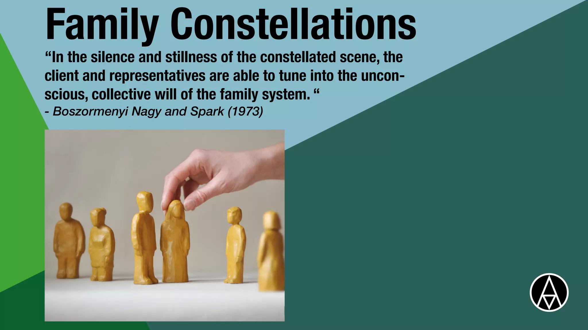 Family Constellations


“In the silence and stillness of the constellated scene, the


client and representatives are able to tune into the uncon-


scious, collective will of the family system. “


- Boszormenyi Nagy and Spark (1973)


 
