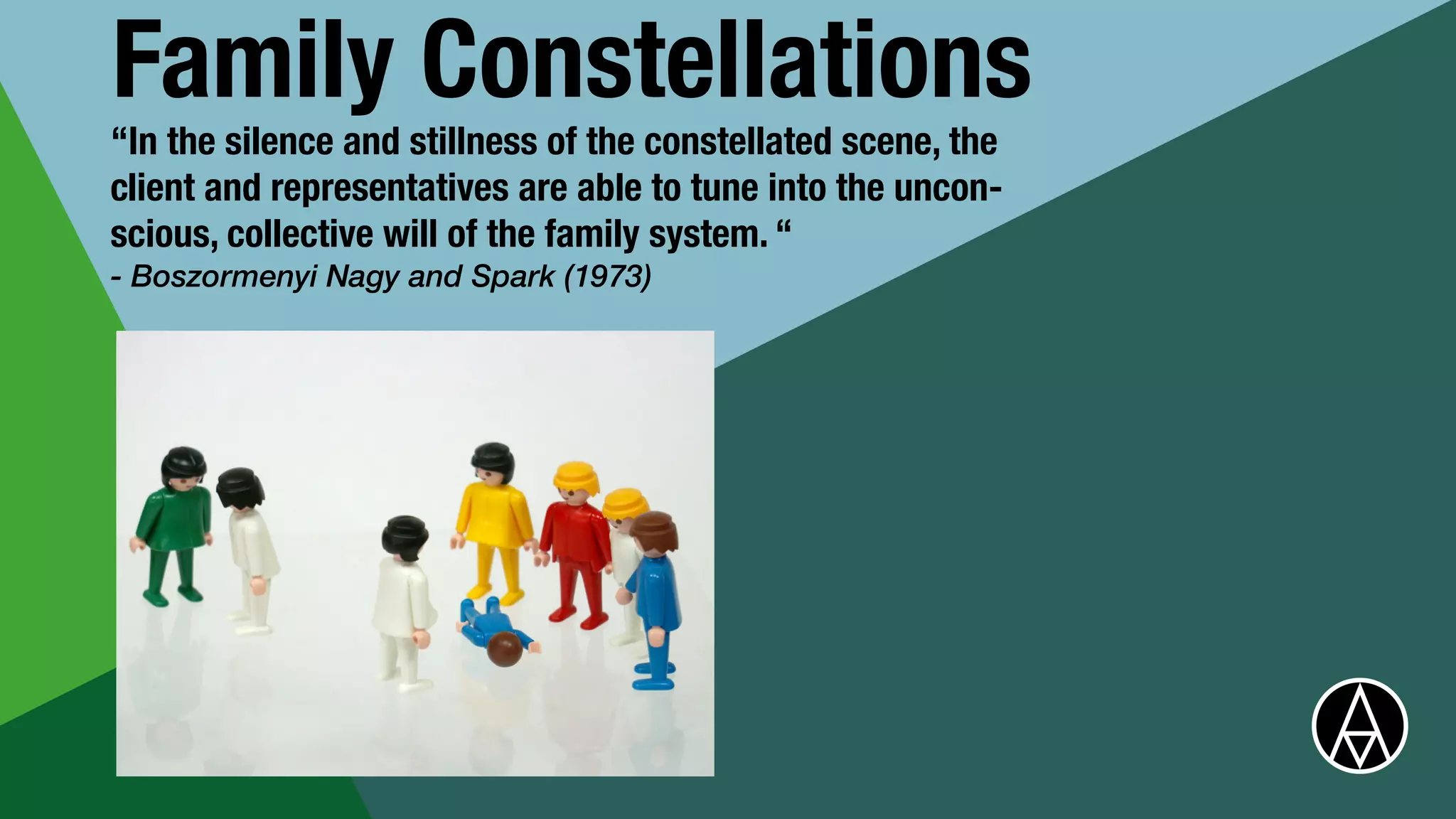 Family Constellations


“In the silence and stillness of the constellated scene, the


client and representatives are able to tune into the uncon-


scious, collective will of the family system. “


- Boszormenyi Nagy and Spark (1973)


 
