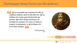 @EducForKids #EducForKids
Charlemagne donne l’accès aux fils modestes
18
 