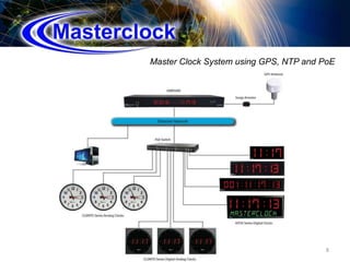 8
Master Clock System using GPS, NTP and PoE
 