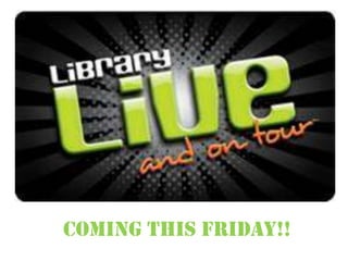 Coming this friday!!

 