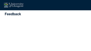 Feedback
 