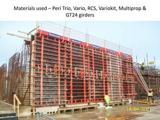 Materials used – Peri Trio, Vario, RCS, Variokit, Multiprop &
GT24 girders
 