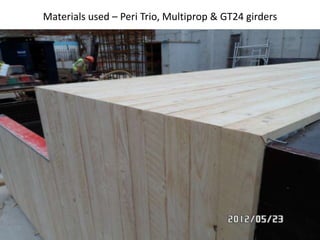 Materials used – Peri Trio, Multiprop & GT24 girders
 