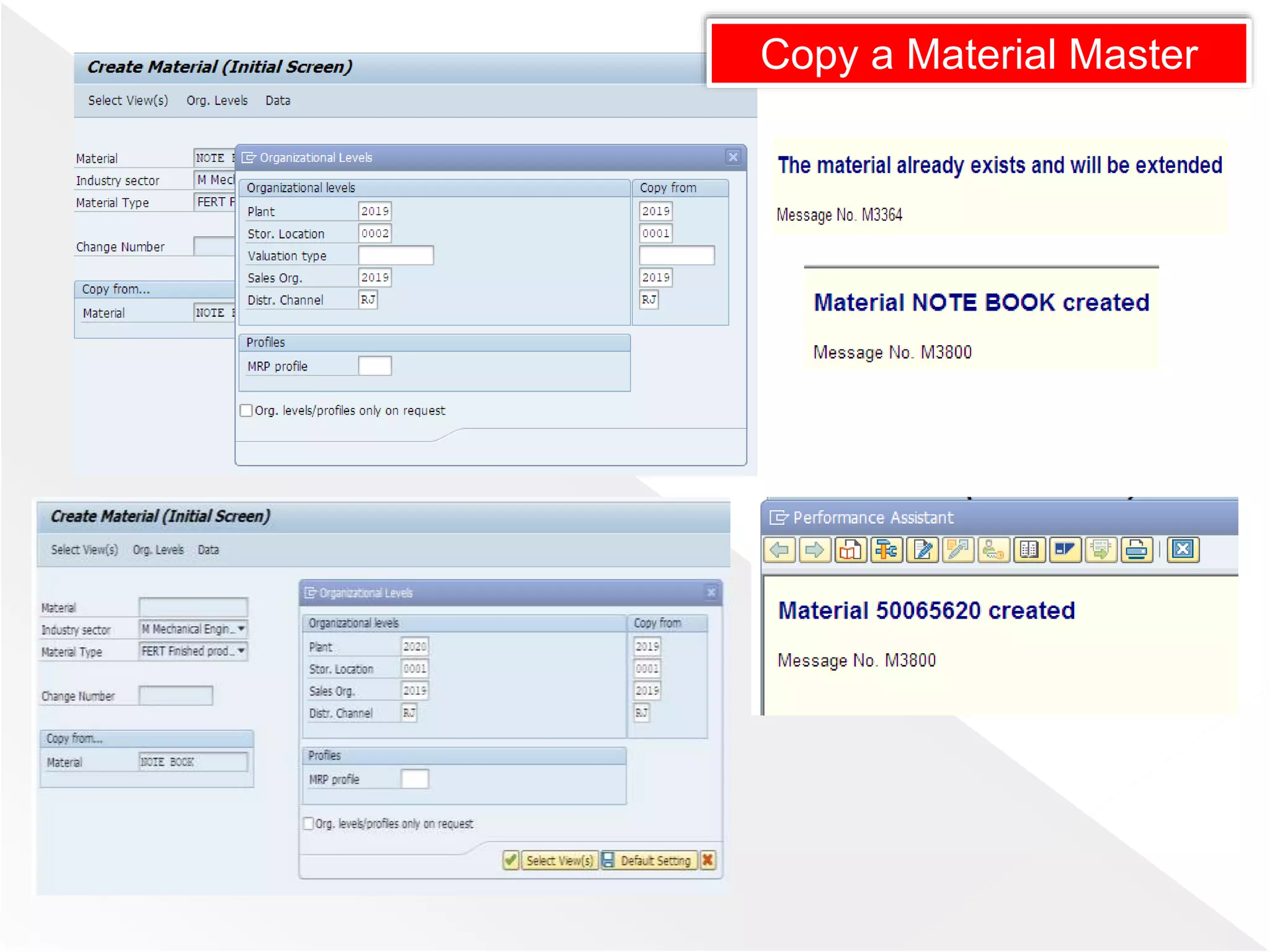 Copy a Material Master
 