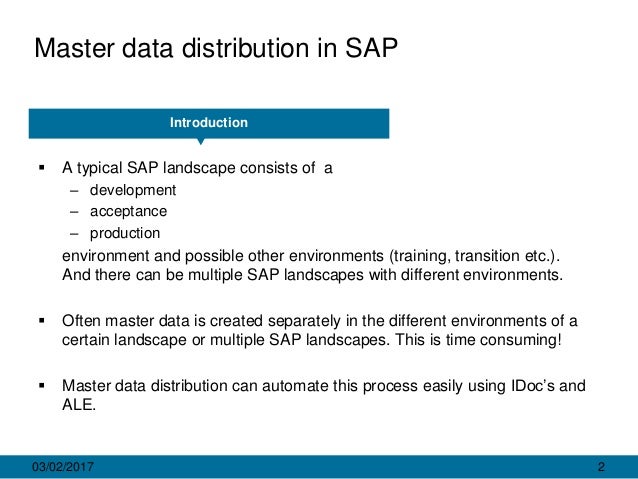 Master data distribution in SAP: implementation guide