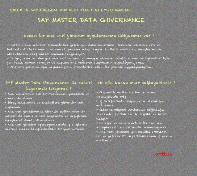 Sap Mdg Ana Veri Yonetimi Mbis