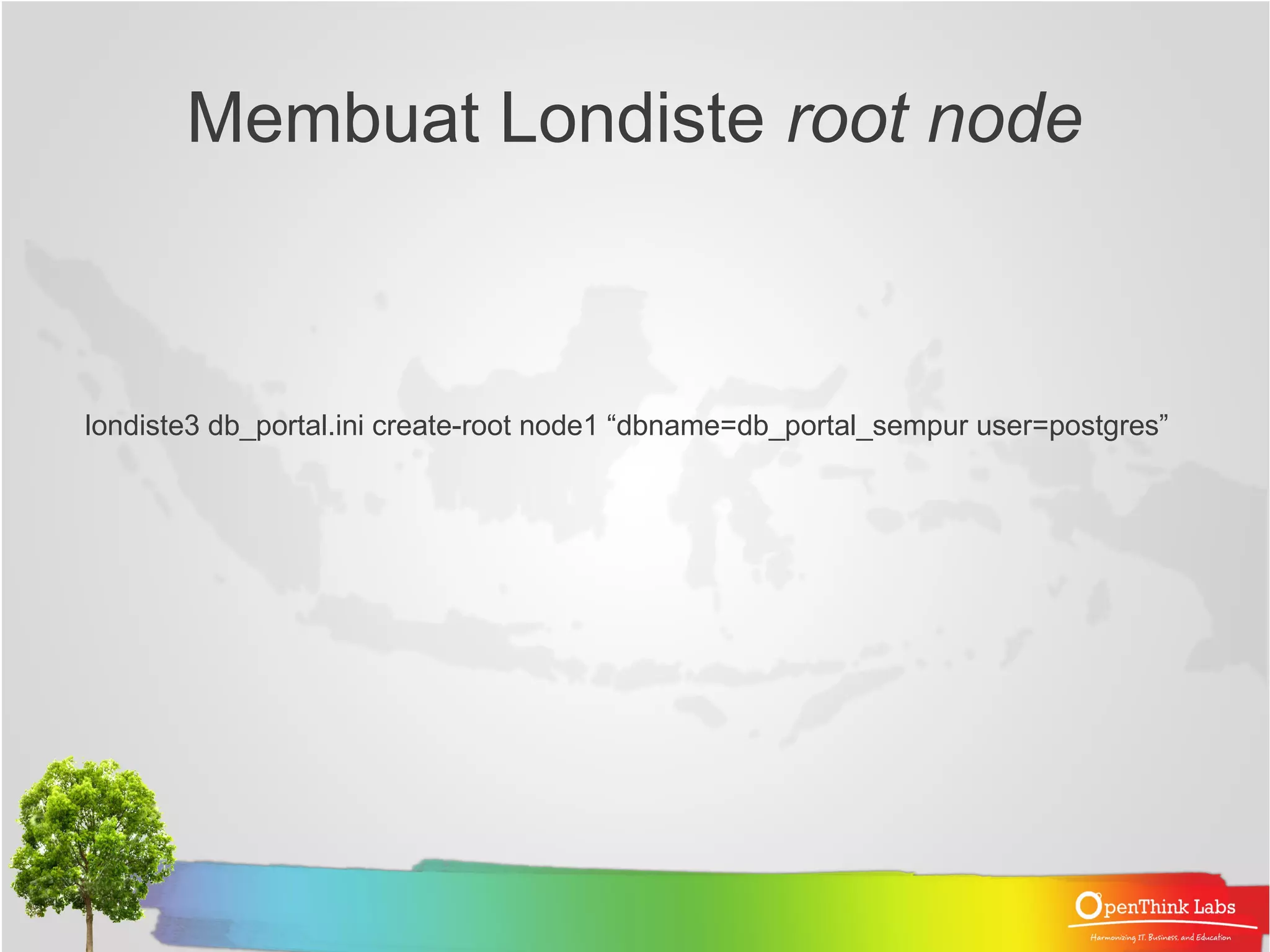 Mensetup Replikasi Londiste3 ● Tabel-tabel yang akan direplikasi : ● employee_all ● organizationunit ● organizationunit_parent ● organizationunit_type ● Pada Schema di database replikasi constraint FK tidak diikut sertakan, hanya struktur tabel dan constraint PK saja yang diikut sertakan. 