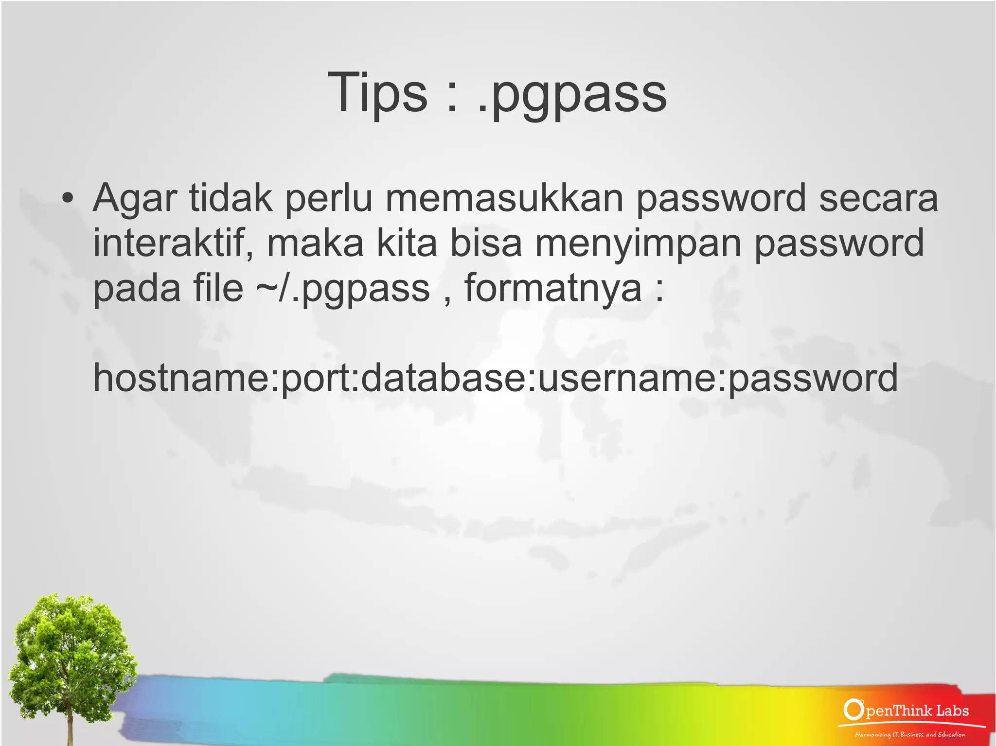 Instalasi Di Producer maupun Consumer ● Unduh SkyTools 3 di alamat berikut : http://bit.ly/WHUAJw ● Jalankan perintah berikut : ./configure --prefix=/opt/skytools3 --with-pgconfig=/usr/bin/pg_config make make install ● 