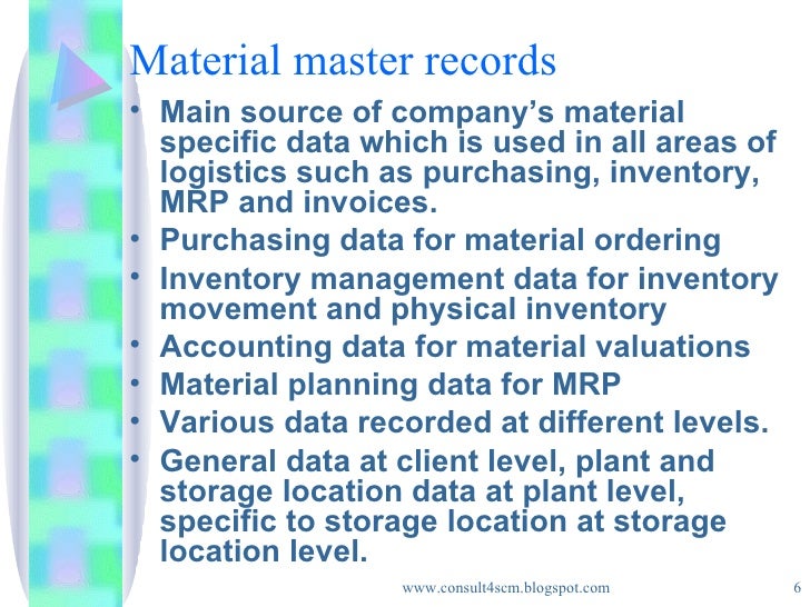 Master Data Records