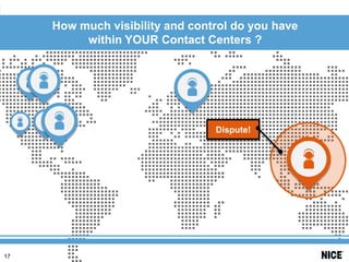 How much visibility and control do you have
within YOUR Contact Centers ?

Dispute!

17

 