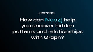 NEXT STEPS
How can help
you uncover hidden
patterns and relationships
with Graph?
 