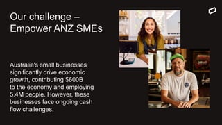 ● Identity resolution
● through graphs
Jin Foo
Head of Data & Analytics
Prospa
Our challenge –
Empower ANZ SMEs
Australia's small businesses
significantly drive economic
growth, contributing $600B
to the economy and employing
5.4M people. However, these
businesses face ongoing cash
flow challenges.
 