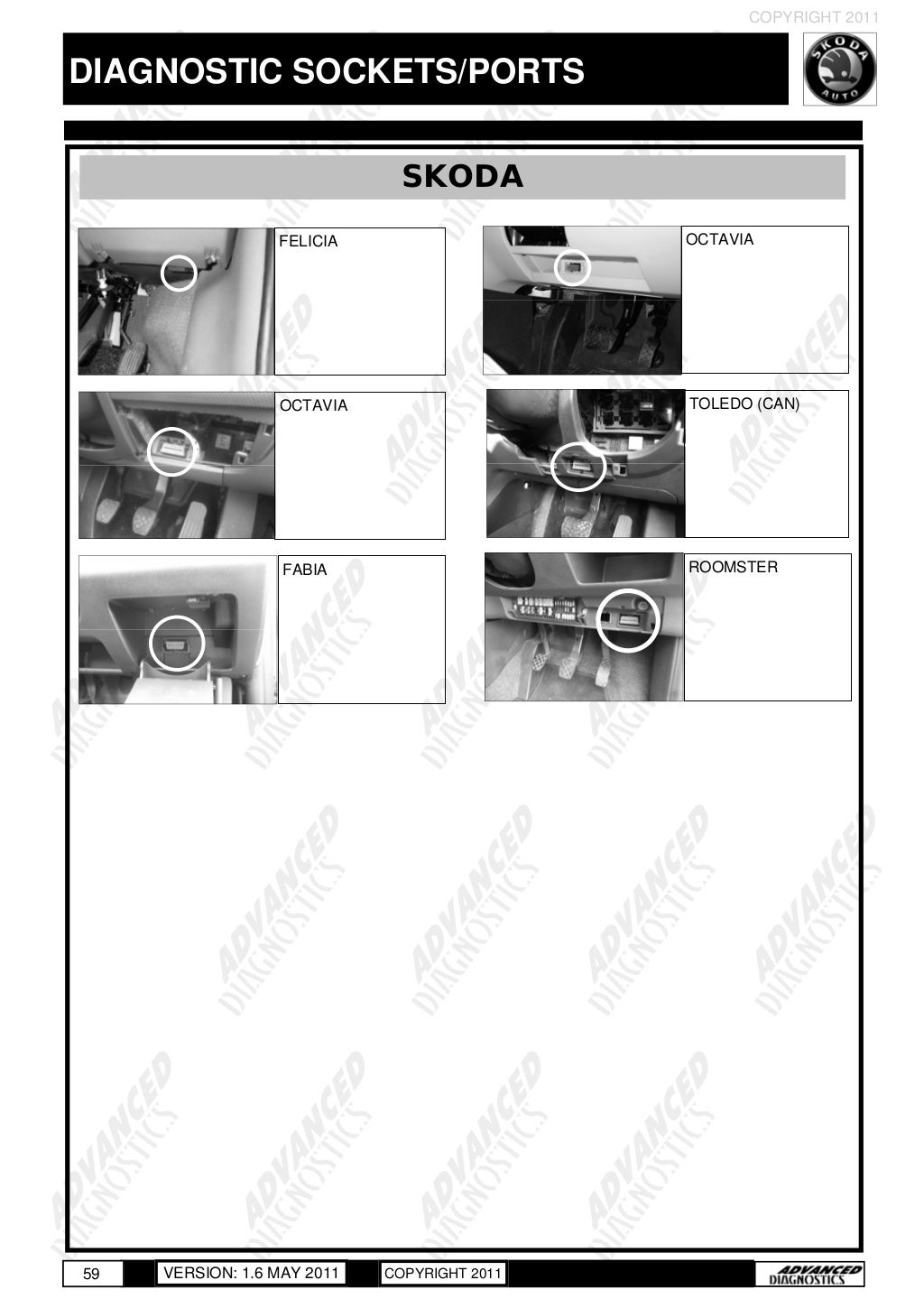 Master diagnostic sockets