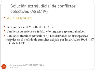 Solución extrajudicial de conflictos colectivos (ASEC IV) <ul><li>http://bit.ly/dFit7e   </li></ul><ul><li>En vigor desde ...