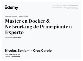 Master en docker y networking de principiante a experto