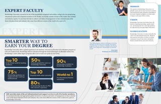 EAN AN ATATAGNTAAN
SMARTER WAY TO
EARN YOUR DEGREE
Kentsbridge University offers a global experience to its students. It focuses on diversity in its education program as
well as its student body. Kentsbridge delivers education through the latest technologies at affortable tutition fees.
Kentsbridge’s 100% online degree programs allow you to reach your goals on your terms.
KBU provides state of the art infrastructural and support services to all of its faculty members.
To ascertain diversity and appropriate global-chemistry of cultures and styles of management we have selected
some of the finest educators from each industry who come from different corners of the world to be a part of
Kentsbridge University.
"Our MBA program explores and maps to develop
strategies for life-long career growth. Our degree
program helps our student to identify and develop
skills to use using these charactertics in practical
world"
Erin.Stub
Professor of Accounting
EXPERT FACULTY
Kentsbridge University is proud to be one of the top globally recognized universities, owing to its ever-progressing
educational system and competent members in the faculty; our faculty consists of some of the world- class scholars
and industry experts. To ascertain diversity in cultures and styles of management we have selected some of the
finest educators from each industry who come from different corners of the world to be a part of it.
MISSION
The mission of Kentsbridge University is to
globally retain and develop renowned academic
and professional study programs responding to
the needs of global workplace of certain types
of degrees and major fields of study.
VISION
Kentsbridge University has broken down the
barriers of getting knowledge, sparks mind's
eye, and keeping the lives with right guidance
for right direction through Higher Education.
GLOBALIZATION
Kentsbridge University is trying to describe the
value of an international university. Being an
international university we believe in doing
continuous research that deals with global
human considerations and social concerns.
Top 10In the virtual world for teaching
excellence
80%
Of Kentsbridge faculty are PhD
with extensive experience
World no1For International Student
satisfaction
Kentsbridge graduates are
employed at the world top
multinationals
%50Students granted fee waiver at
Kentsbridge University
Top 10%75 Financial stable online university
Scholarships Available for
Kentsbridge Graduates
EXPERT FACULTY
%90
 