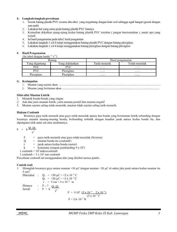 Materi Fisika 9 Semester Ganjil Dan Genap