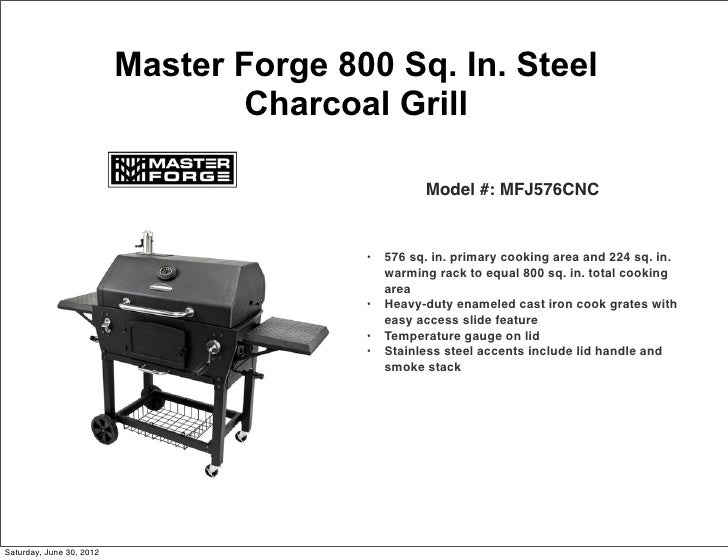Master Forge Grill Models