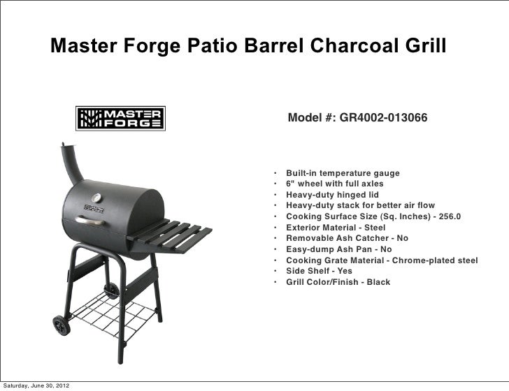 Master Forge Grill Models