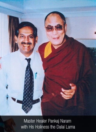 Master healer pankaj naram with his holiness the dalai lama