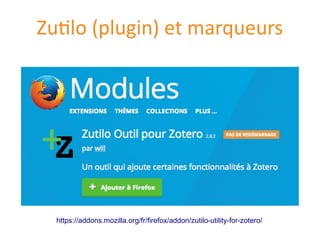 Zutilo (plugin) et marqueurs
 