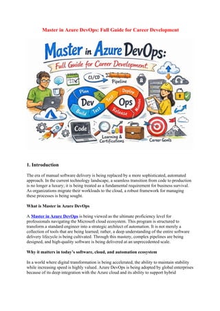 Master in Azure DevOps: Full Guide for Career Development | DOCX