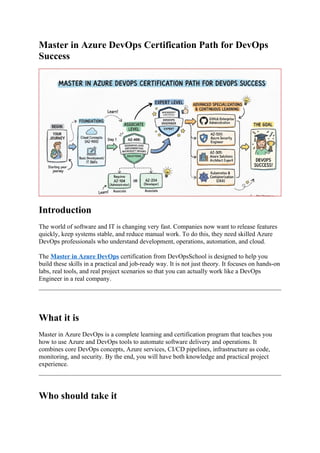 Master in Azure DevOps Certification Path for DevOps Success.docx