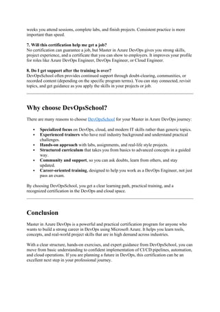 Master in Azure DevOps Certification Path for DevOps Success.docx