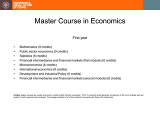 Master in economics | PPTX