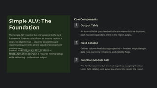 ALV Reports in ABAP – Simple ALV & Grid ALV Explained | PPTX