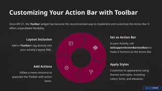 Action Bar Menu Mastering Android UI Components: Adapters and Action Bars Explained | PPTX